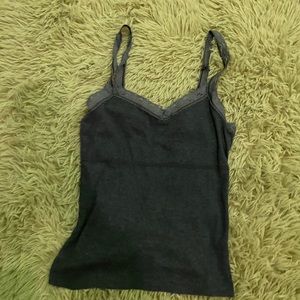 Y2K/INDIE grey lace top